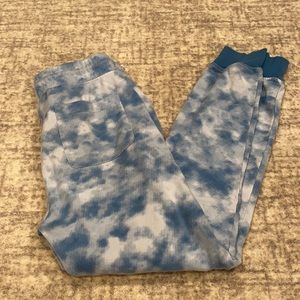 Blue Original Use tie dyed joggers